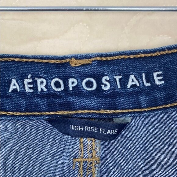 Aeropostale High Rise Flare Jeans Blue Size 4 - Picture 6 of 11